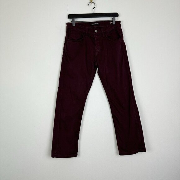 Mavi Jeans Men's 31x28 Zach Straight Leg Maroon Burgundy Denim Pants - Picture 1 of 7